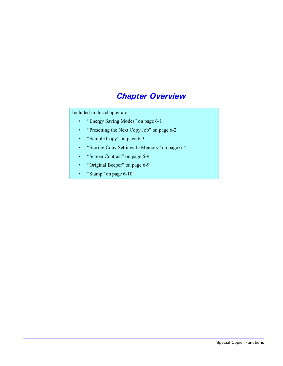 Chapter overview | Lanier 5635 User Manual | Page 170 / 288