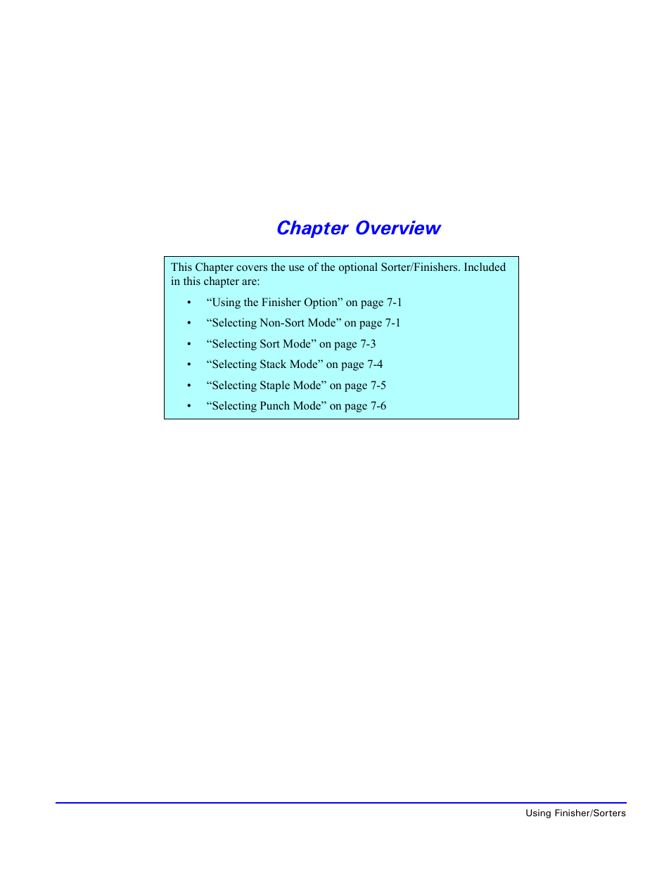 Chapter overview | Lanier 5635 User Manual | Page 196 / 288