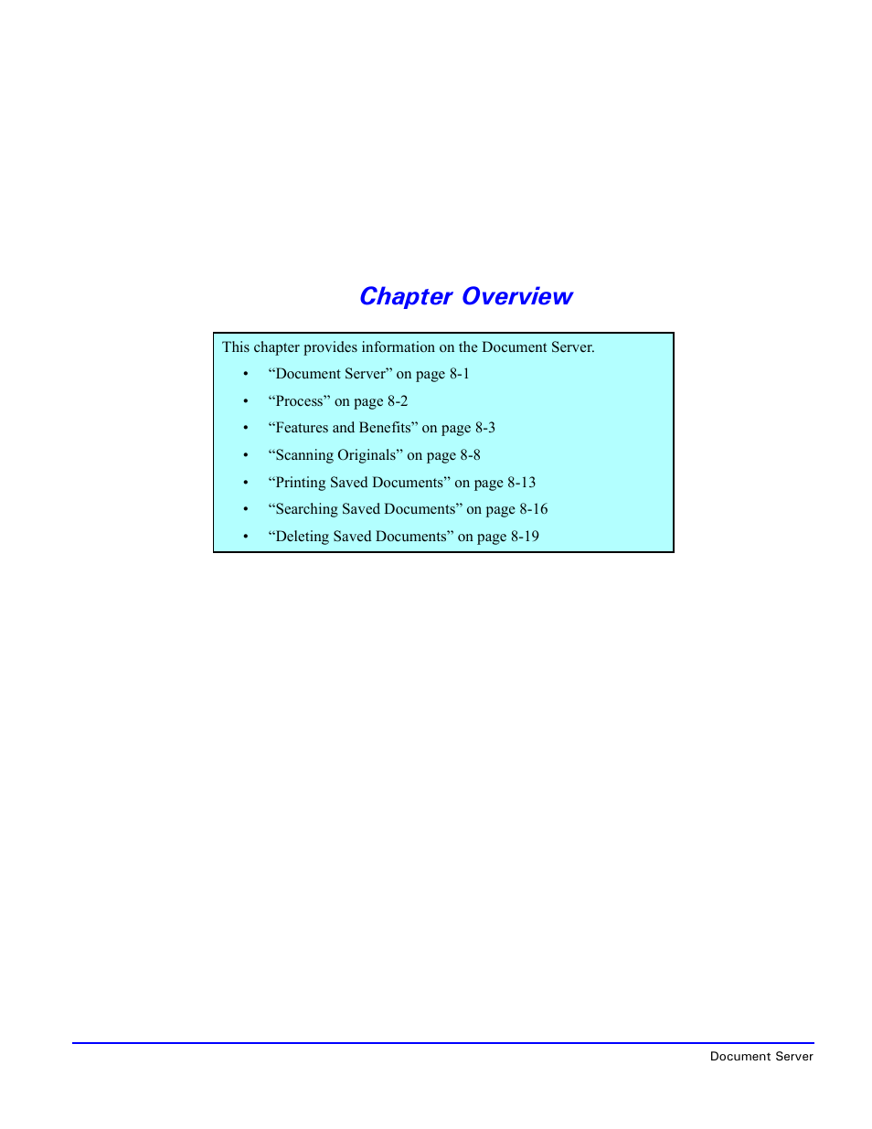 Chapter overview | Lanier 5635 User Manual | Page 204 / 288