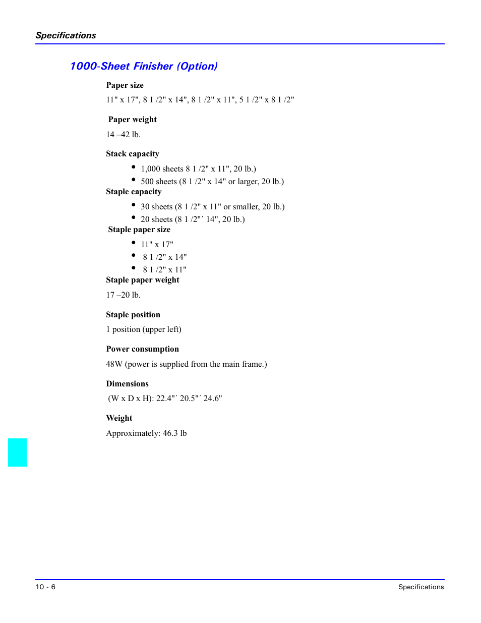 1000-sheet finisher (option), 1000-sheet finisher (option) -6 | Lanier 5635 User Manual | Page 264 / 288