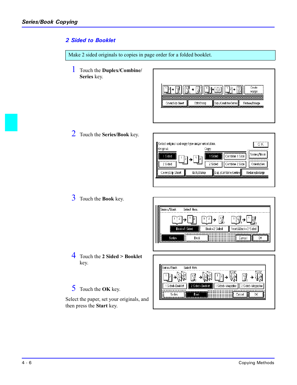 2 sided to booklet | Lanier 5635 User Manual | Page 70 / 288