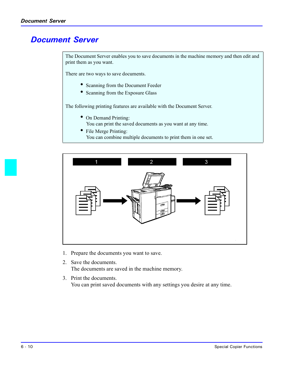 Document server, Document server -10 | Lanier 5470 User Manual | Page 120 / 184