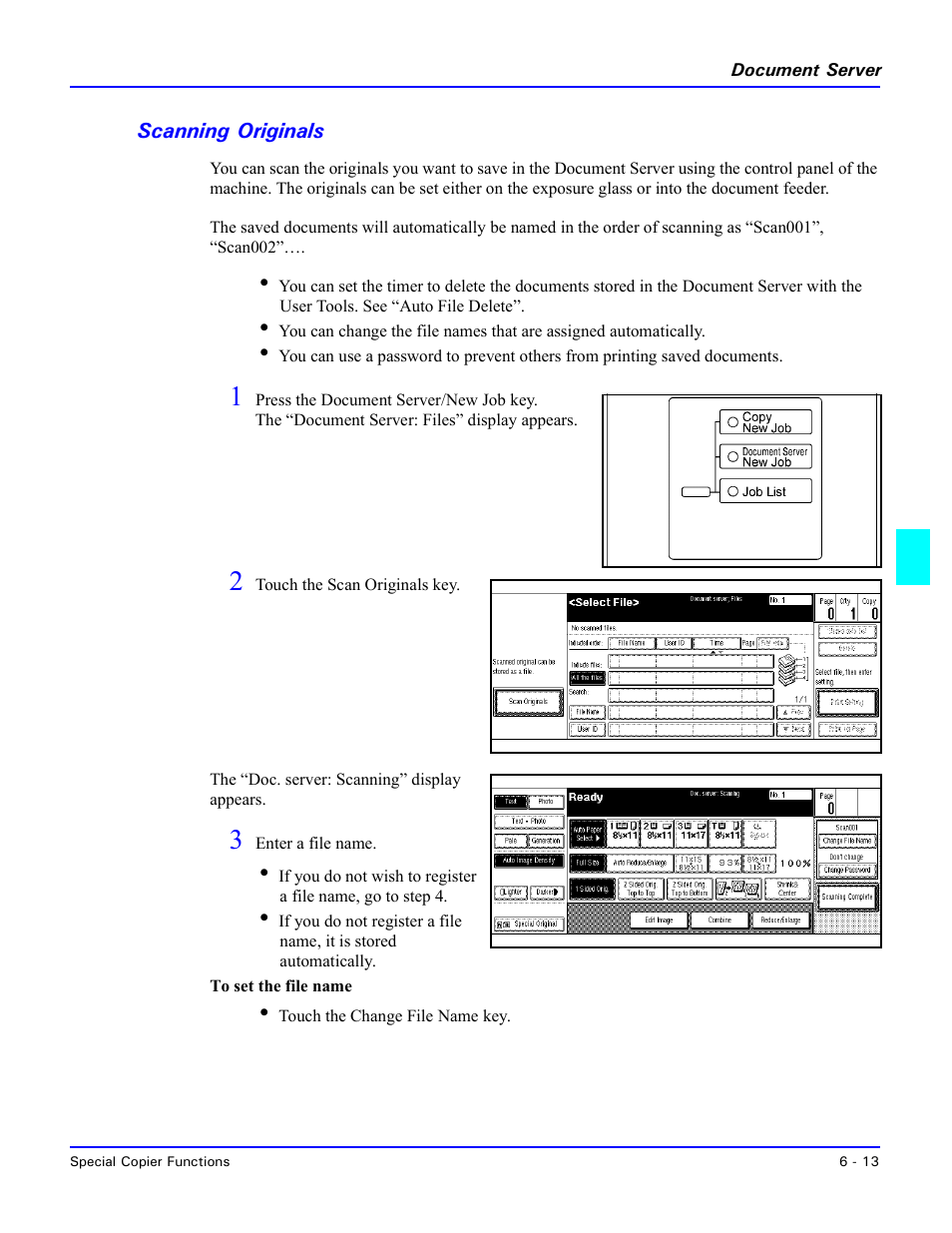 Scanning originals, Scanning originals -13 | Lanier 5470 User Manual | Page 123 / 184