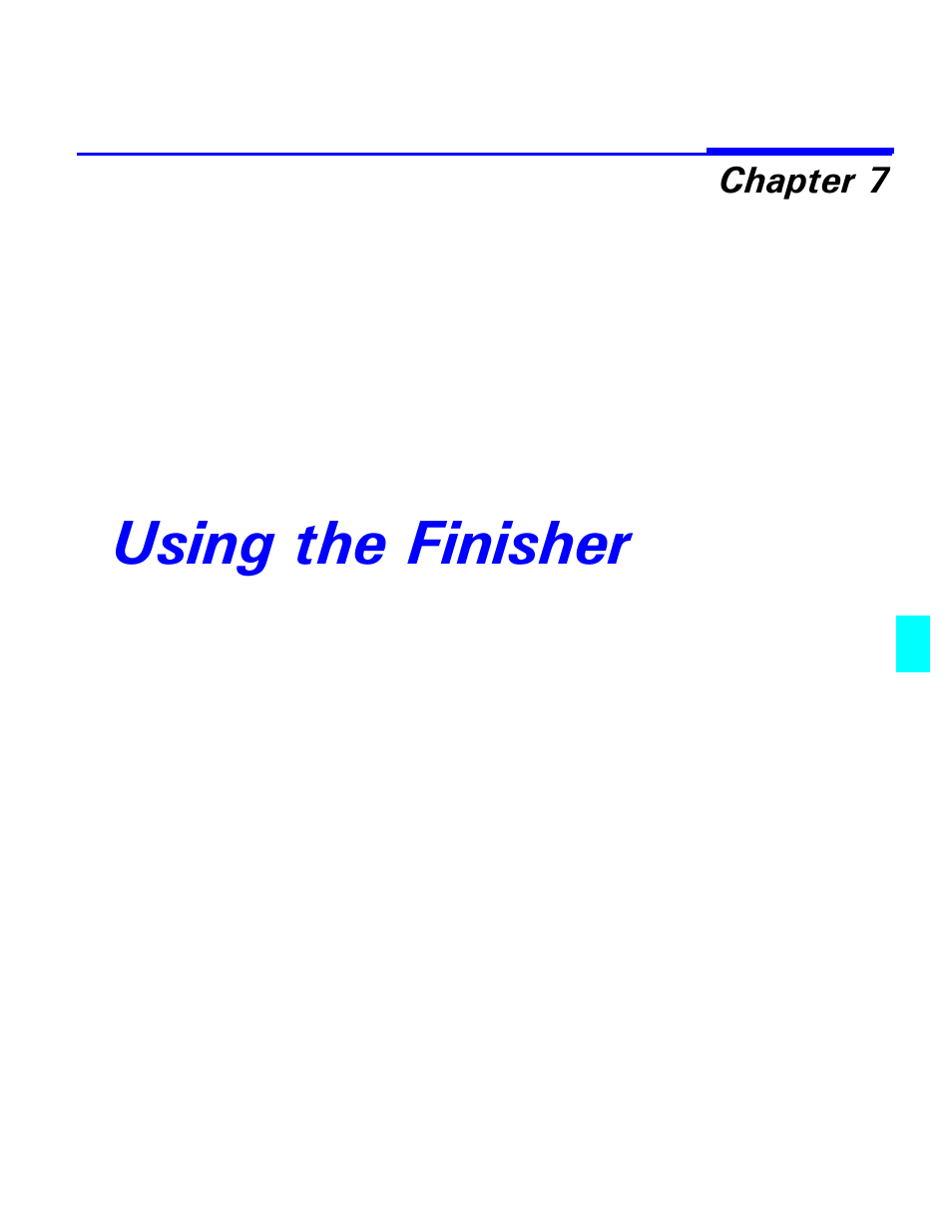 Using the finisher, Chapter 7 - using the finisher | Lanier 5470 User Manual | Page 133 / 184