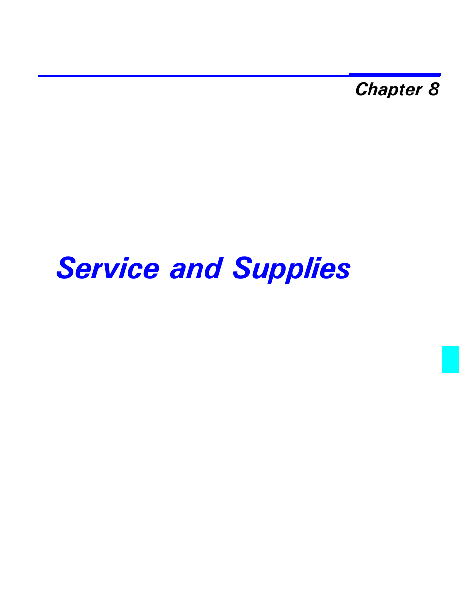 Service and supplies, Chapter 8 - service and supplies | Lanier 5470 User Manual | Page 141 / 184