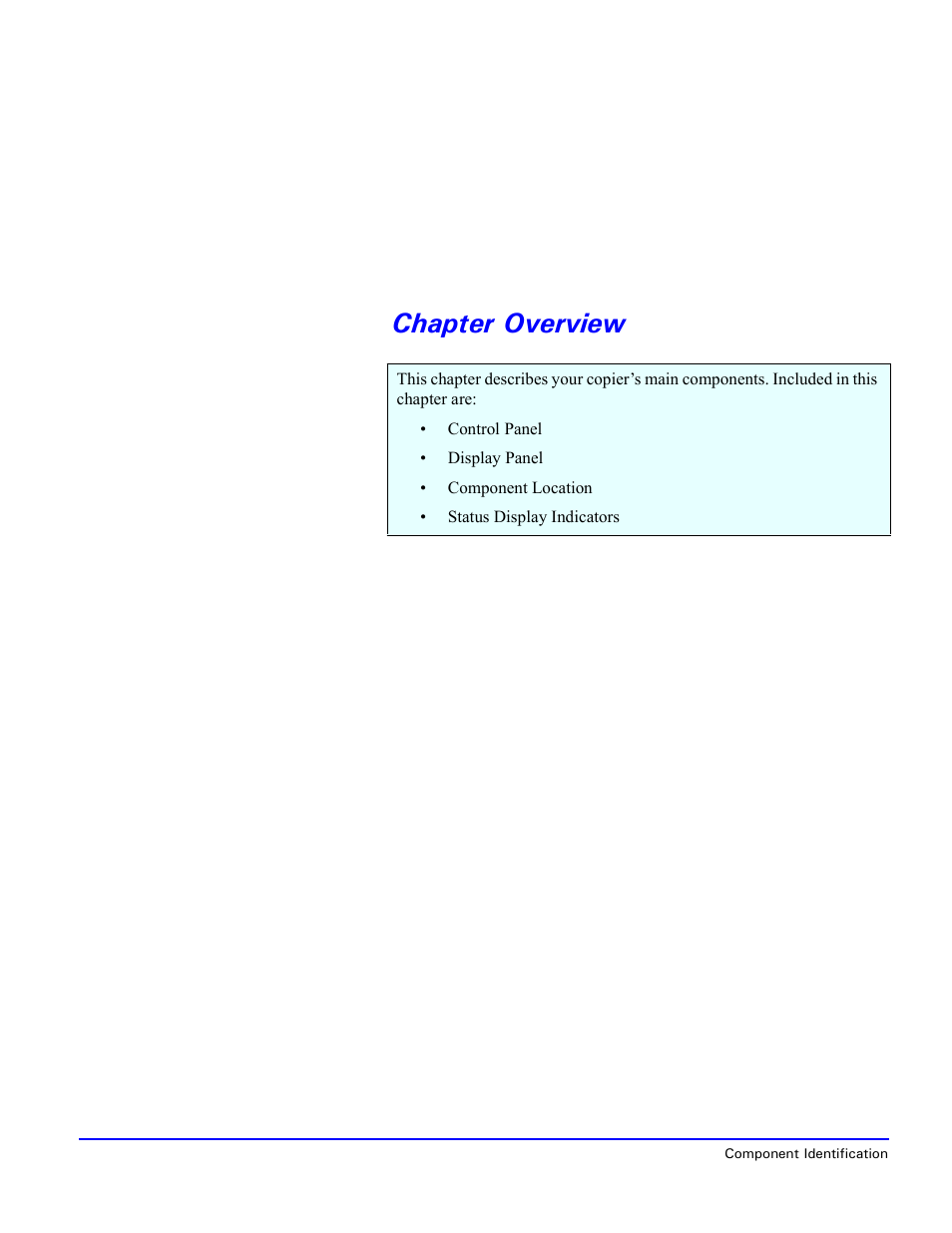 Chapter overview | Lanier 5470 User Manual | Page 18 / 184