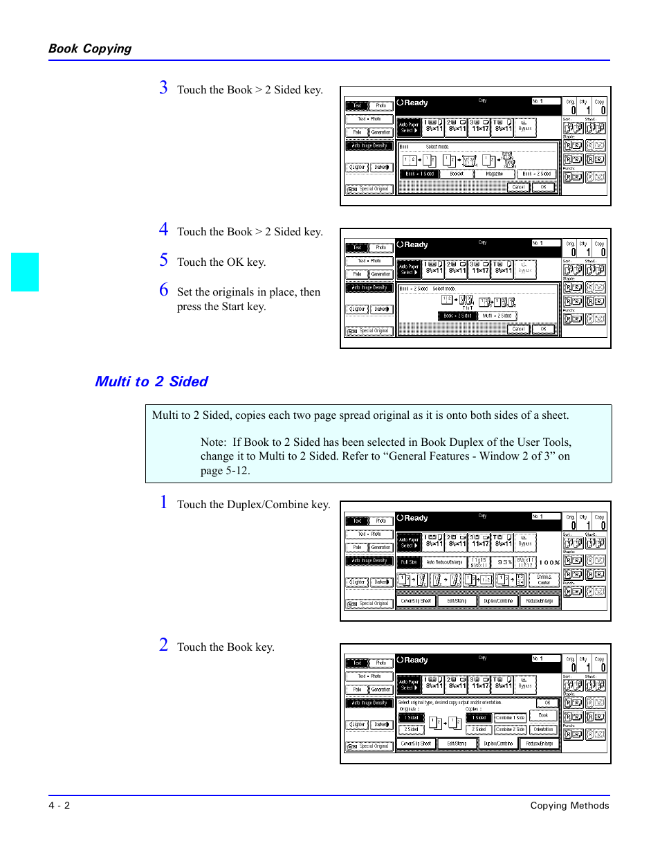 Multi to 2 sided, Multi to 2 sided -2 | Lanier 5470 User Manual | Page 48 / 184