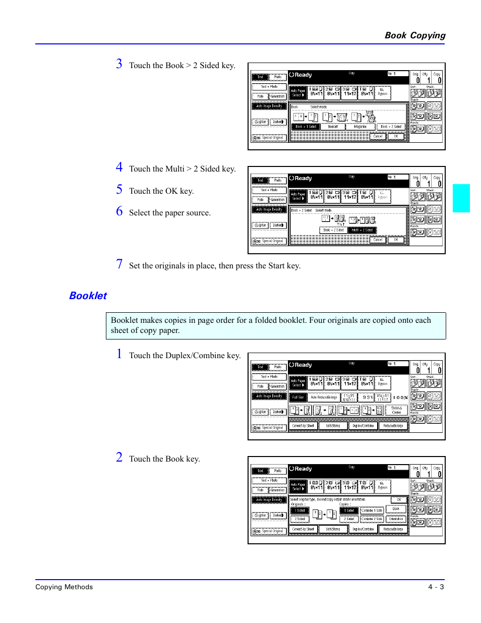 Booklet, Booklet -3 | Lanier 5470 User Manual | Page 49 / 184