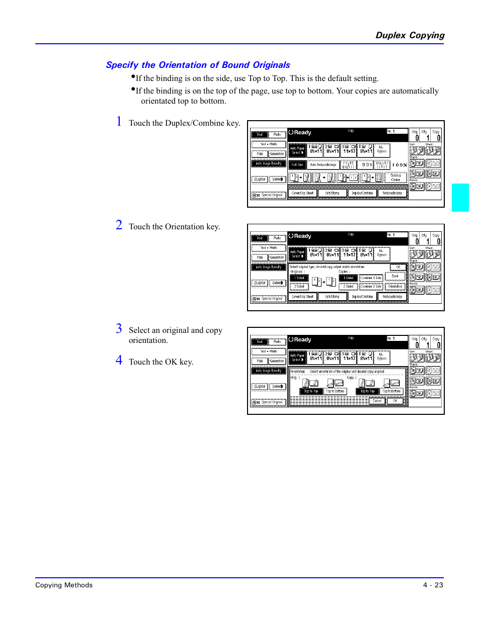 Specify the orientation of bound originals | Lanier 5470 User Manual | Page 69 / 184