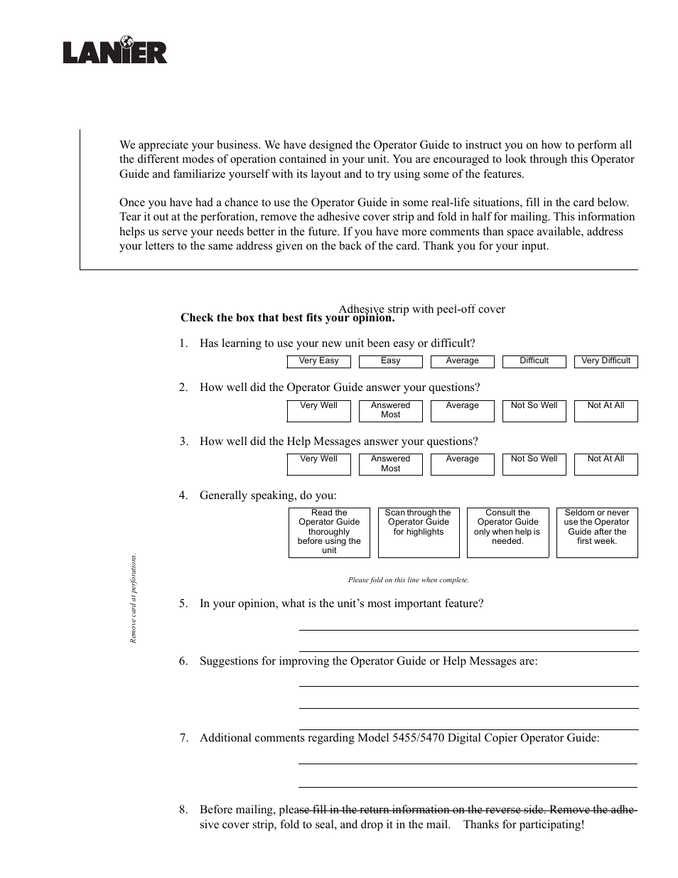 Lanier 5470 User Manual | Page 7 / 184