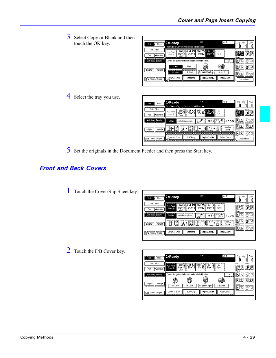 Front and back covers, Front and back covers -29 | Lanier 5470 User Manual | Page 75 / 184