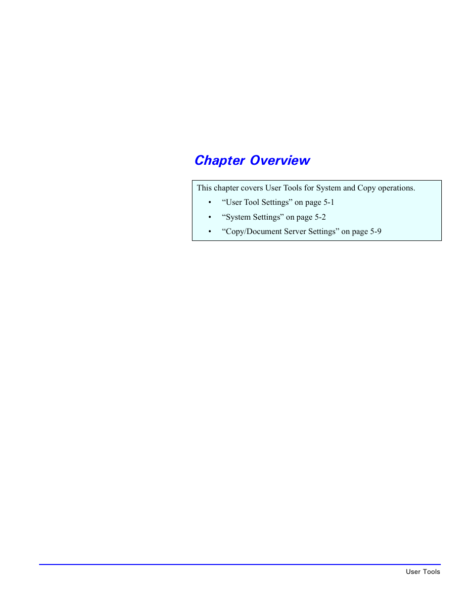 Chapter overview | Lanier 5470 User Manual | Page 84 / 184