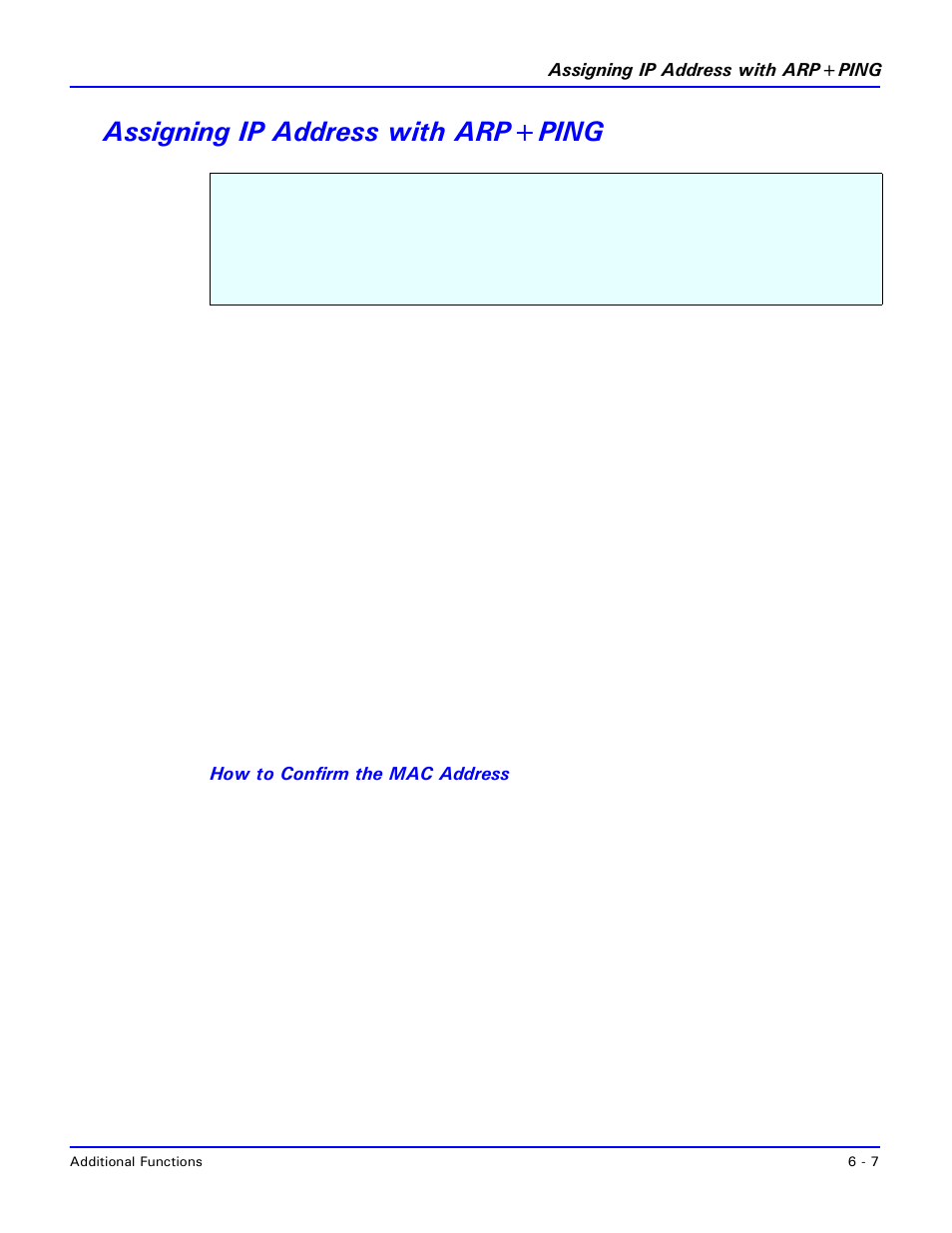 Assigning ip address with arp+ping, Assigning ip address with arp+ping -7, Assigning ip address with arp+ping 1 | Lanier 5227 User Manual | Page 67 / 102