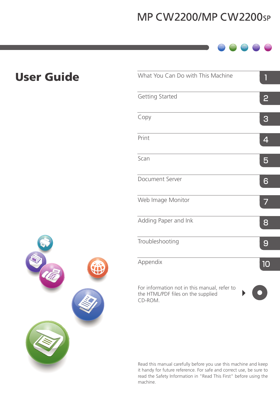 Lanier CW2200SP User Manual | 220 pages