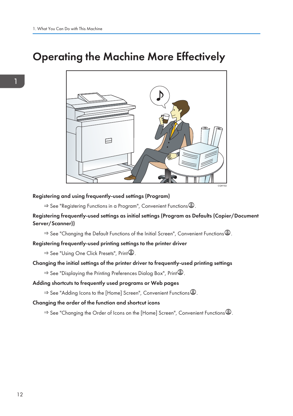 Operating the machine more effectively | Lanier CW2200SP User Manual | Page 14 / 220