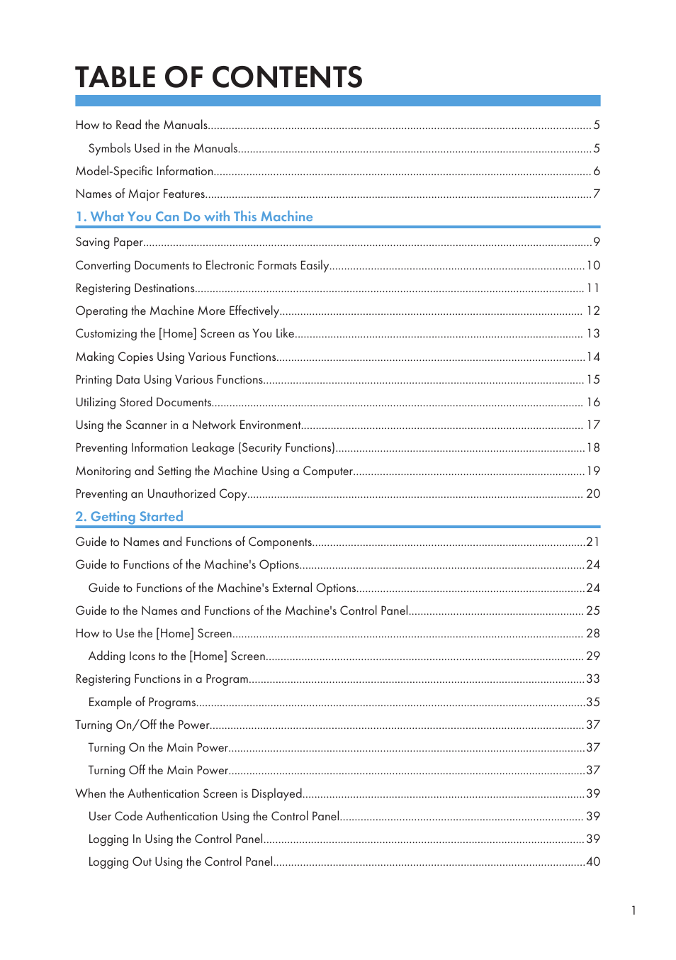 Lanier CW2200SP User Manual | Page 3 / 220