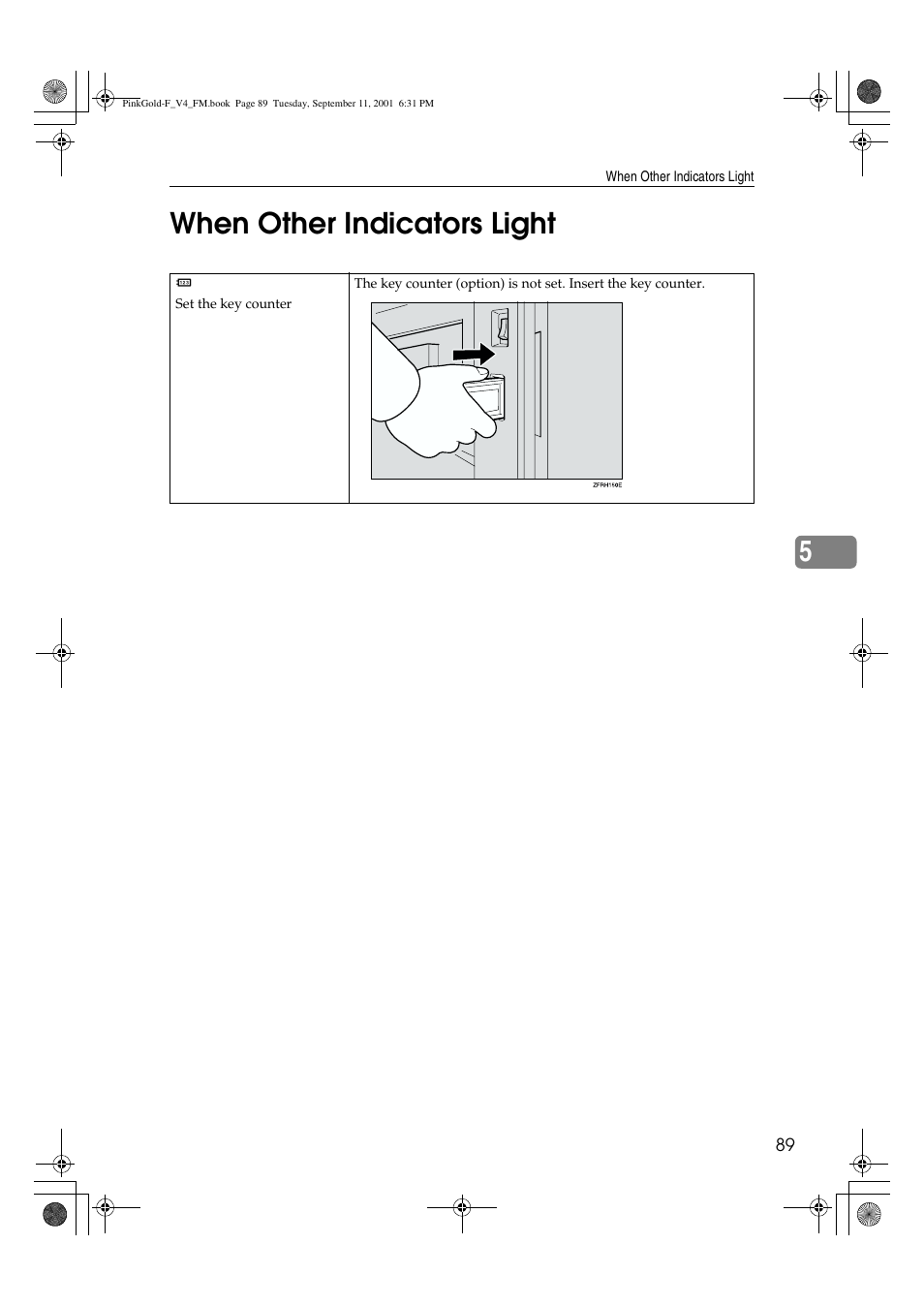 When other indicators light, 5when other indicators light | Lanier JP1030 User Manual | Page 101 / 128