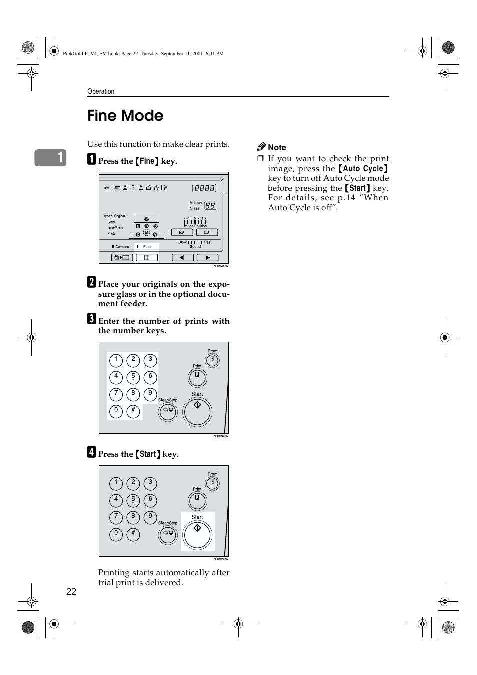 Fine mode, 1fine mode | Lanier JP1030 User Manual | Page 34 / 128