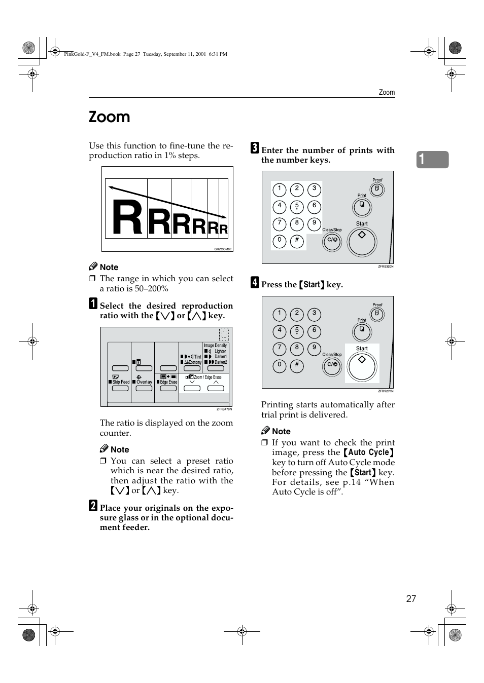 Zoom, 1zoom | Lanier JP1030 User Manual | Page 39 / 128