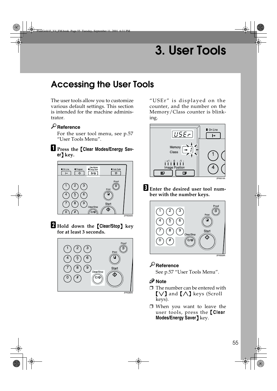 User tools, Accessing the user tools | Lanier JP1030 User Manual | Page 67 / 128