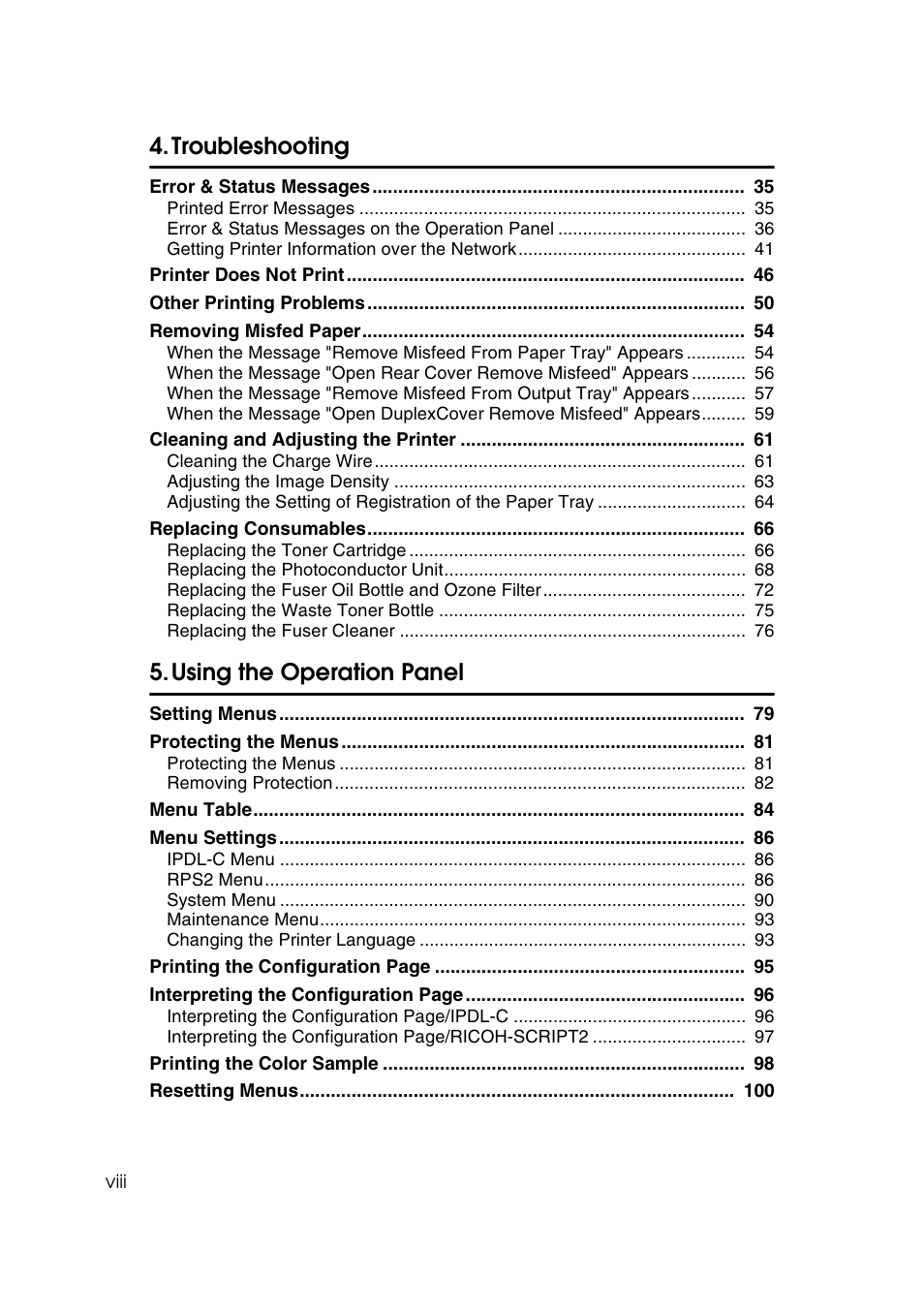 Troubleshooting, Using the operation panel | Lanier AP206 User Manual | Page 11 / 141