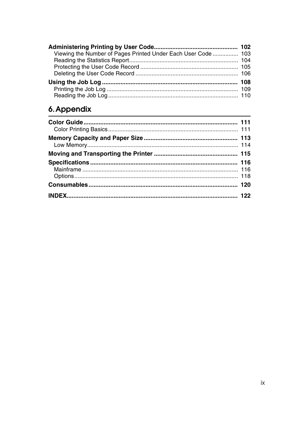 Appendix | Lanier AP206 User Manual | Page 12 / 141