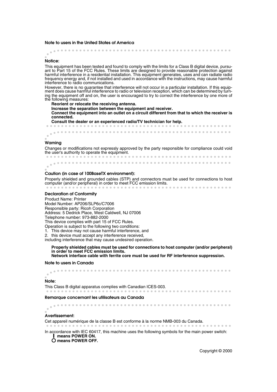 Lanier AP206 User Manual | Page 140 / 141