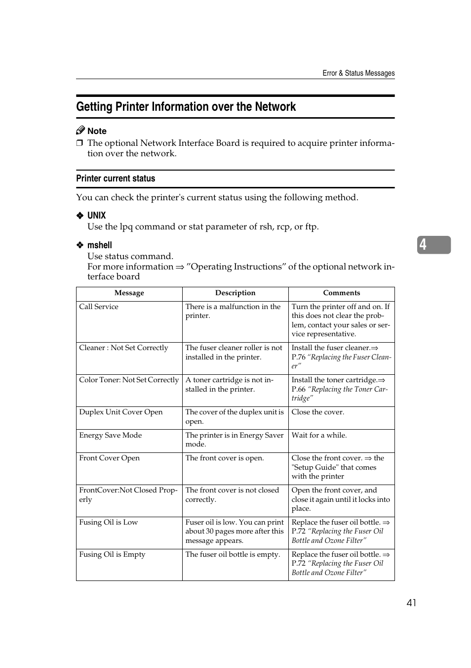 Getting printer information over the network | Lanier AP206 User Manual | Page 54 / 141