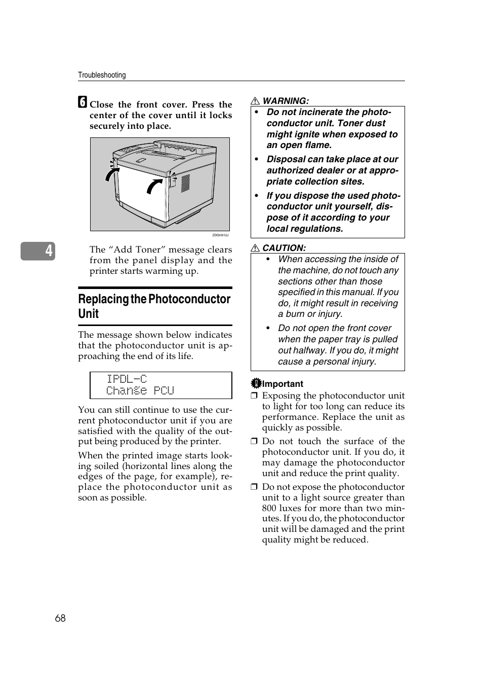 Replacing the photoconductor unit | Lanier AP206 User Manual | Page 81 / 141