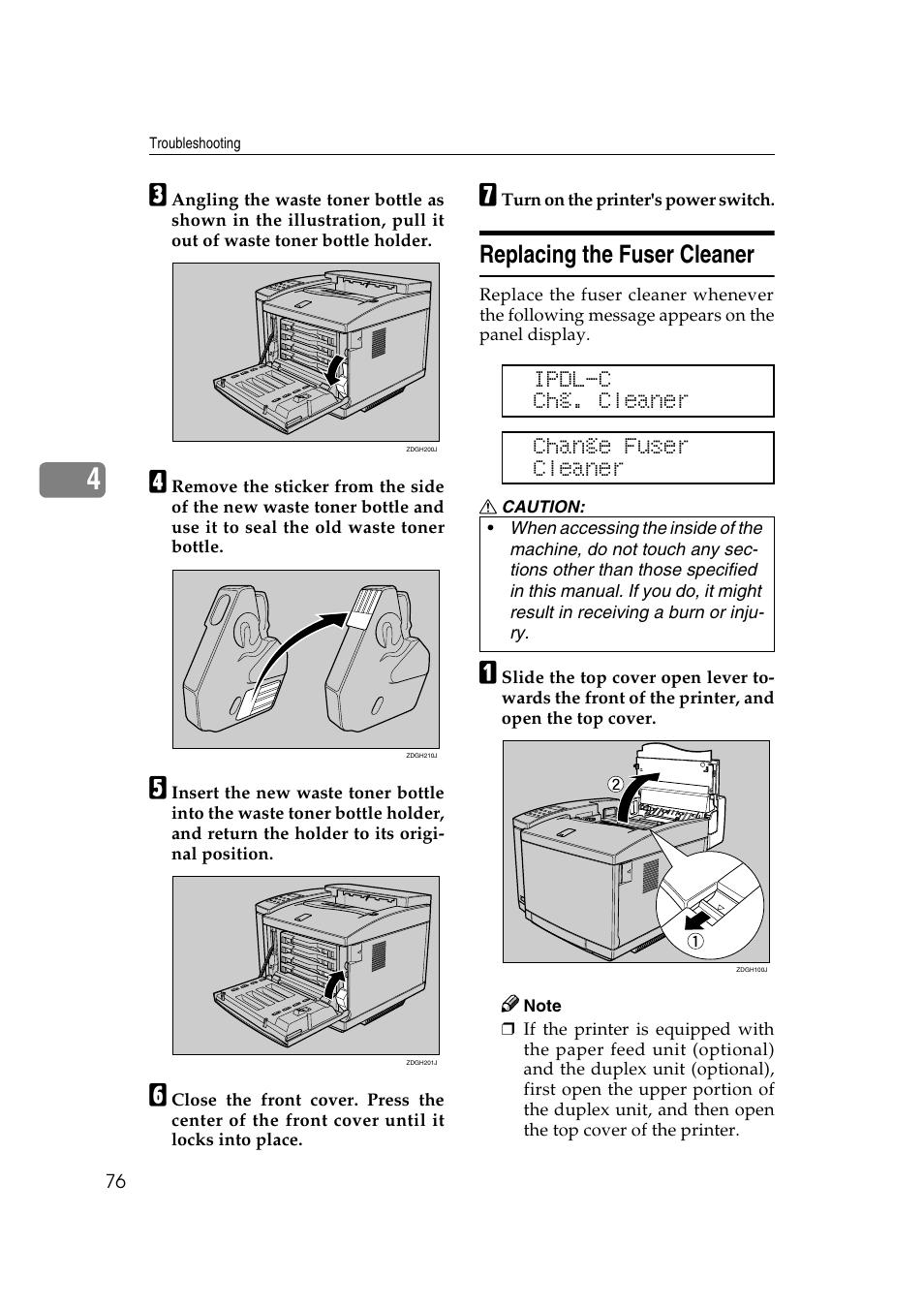 Replacing the fuser cleaner | Lanier AP206 User Manual | Page 89 / 141