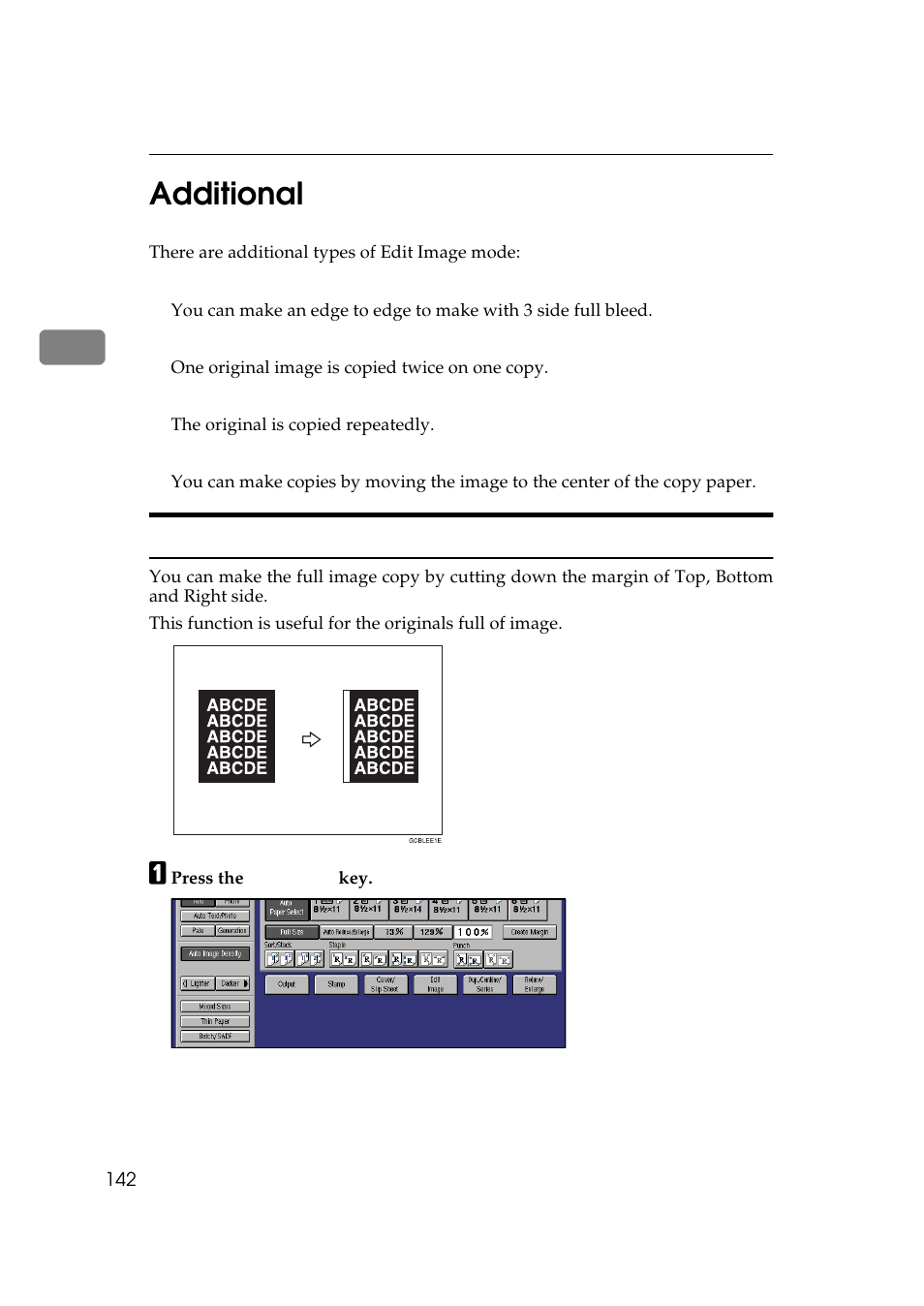 Additional, 3 side full bleed, 2additional | Lanier 5705 User Manual | Page 156 / 368