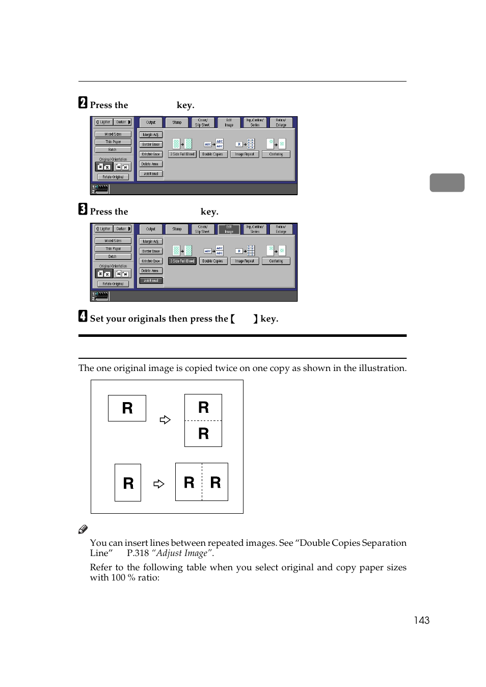 Double copies | Lanier 5705 User Manual | Page 157 / 368