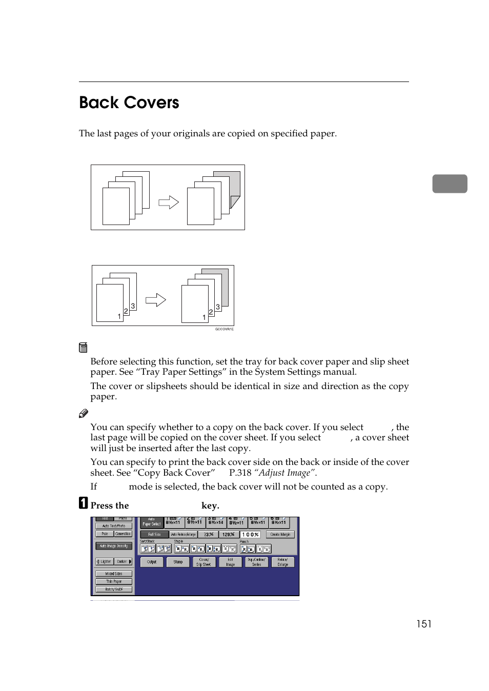 Back covers, 2back covers | Lanier 5705 User Manual | Page 165 / 368