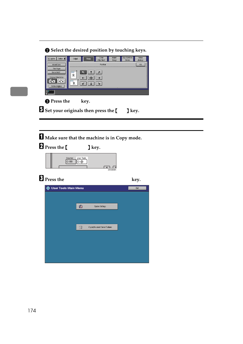 Program/ delete user stamp, Program/delete user stamp | Lanier 5705 User Manual | Page 188 / 368