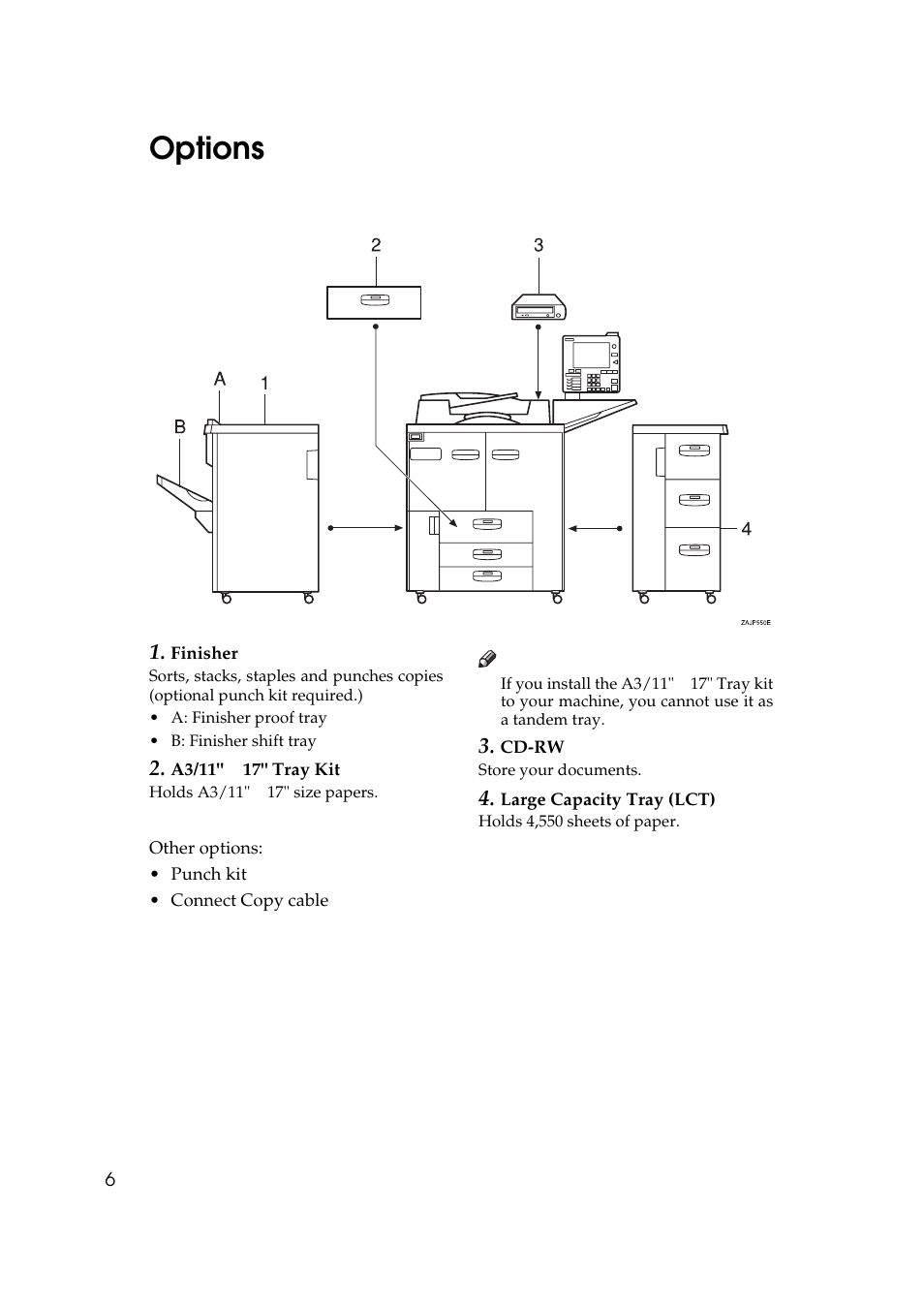 Options | Lanier 5705 User Manual | Page 20 / 368