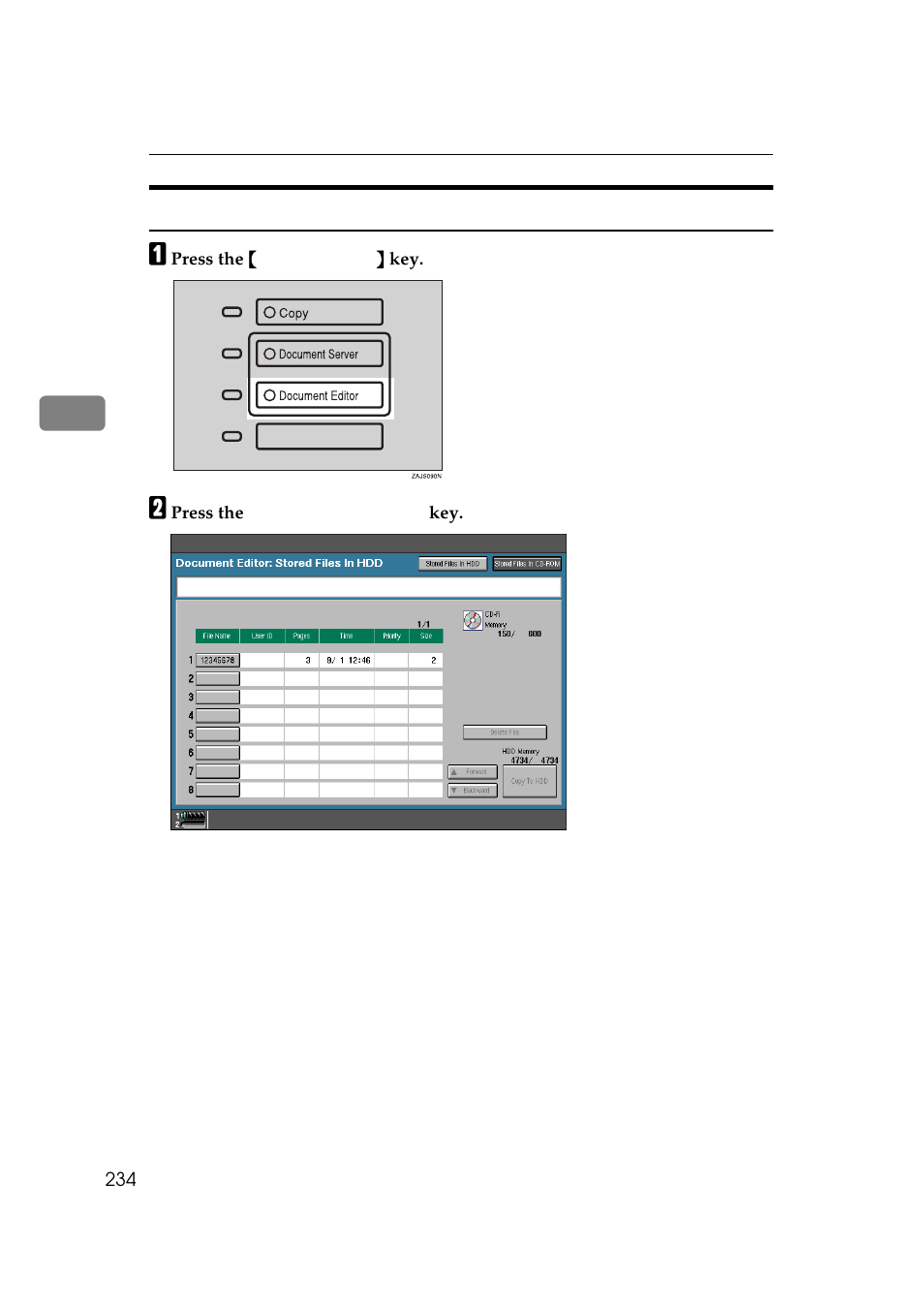 Moving/ copying files from cd- rom to hdd, Moving/copying files from cd-rom to hdd | Lanier 5705 User Manual | Page 248 / 368