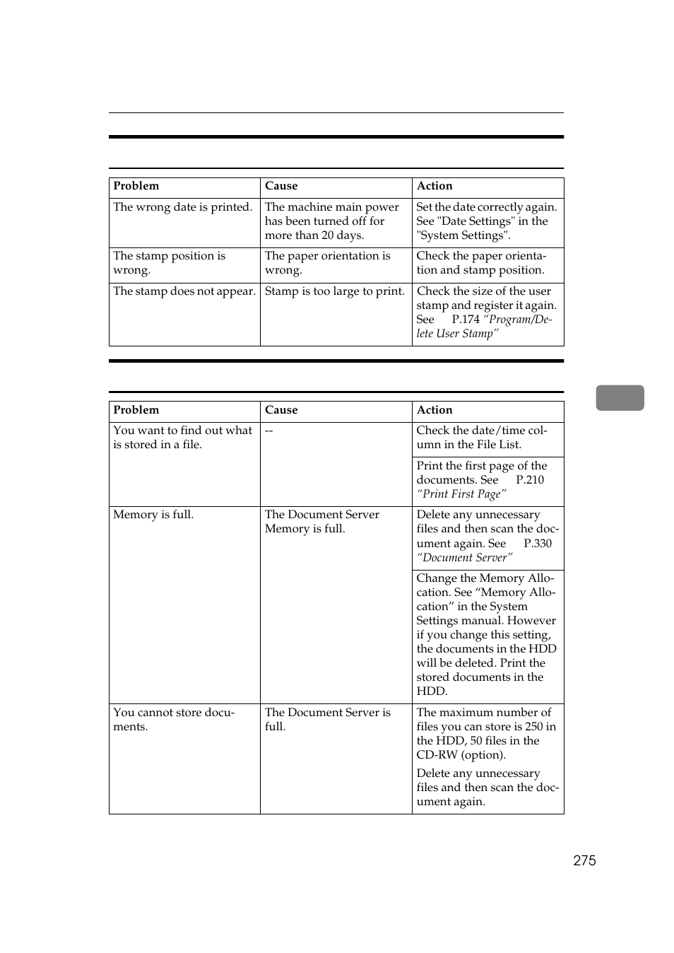 Stamp, Document server, Stamp document server | Lanier 5705 User Manual | Page 289 / 368