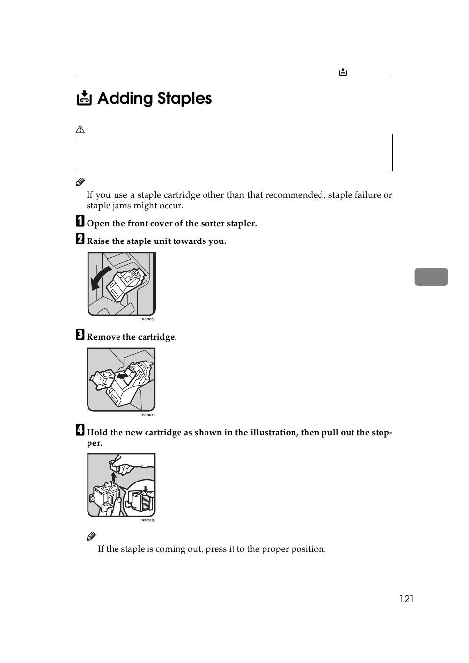 D adding staples, Adding staples, 5d adding staples | Lanier 5625 User Manual | Page 133 / 180