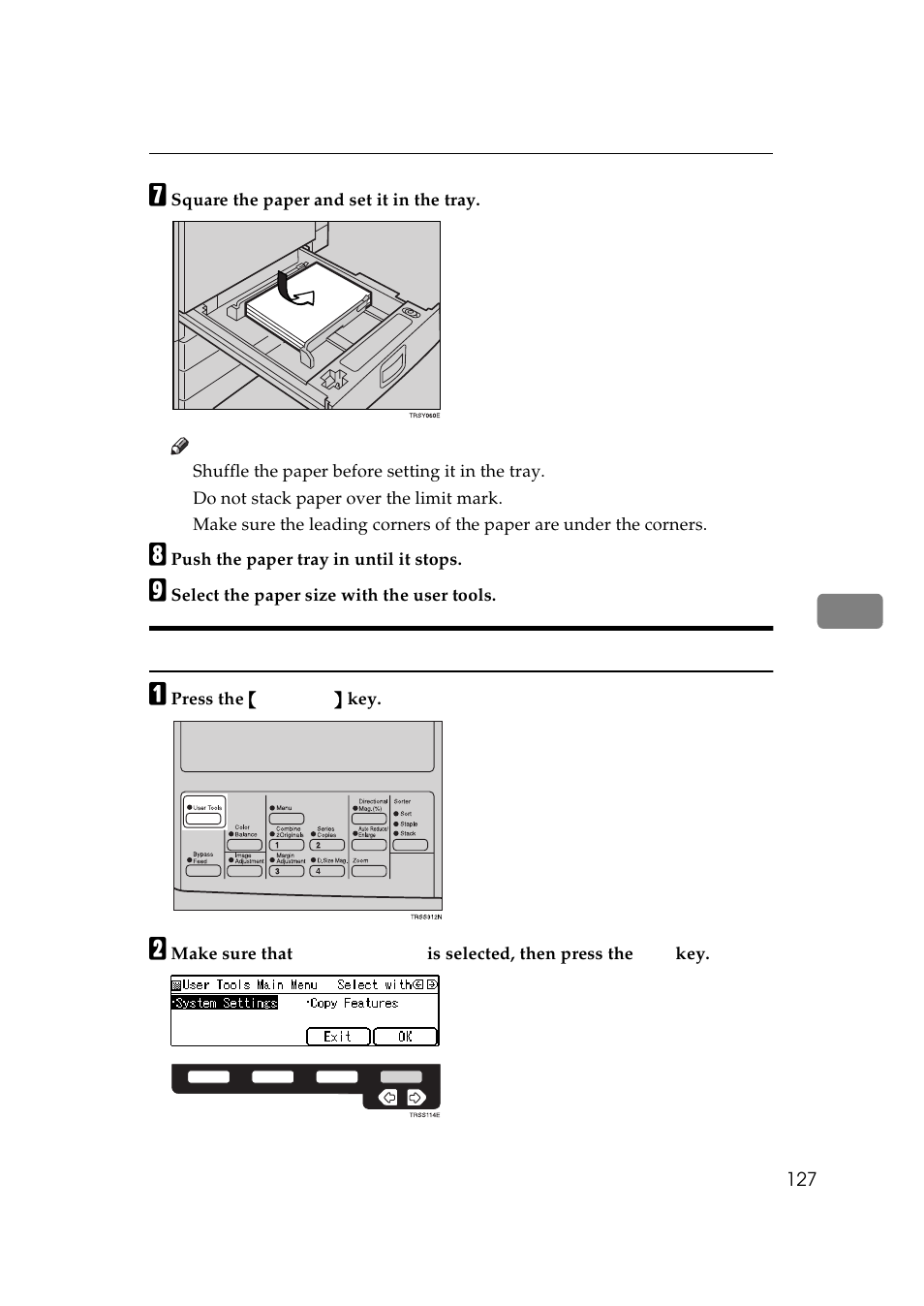 To adjust the paper size with the user tools | Lanier 5625 User Manual | Page 139 / 180