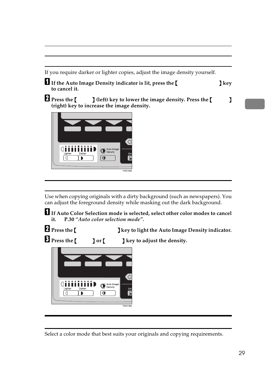 Selecting a color mode | Lanier 5625 User Manual | Page 41 / 180