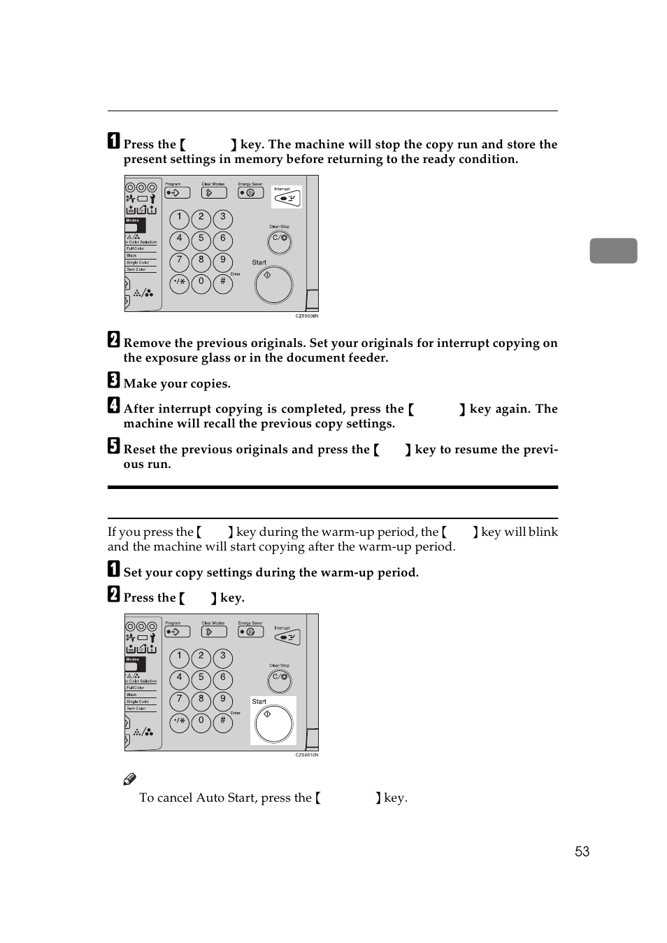 Auto start | Lanier 5625 User Manual | Page 65 / 180