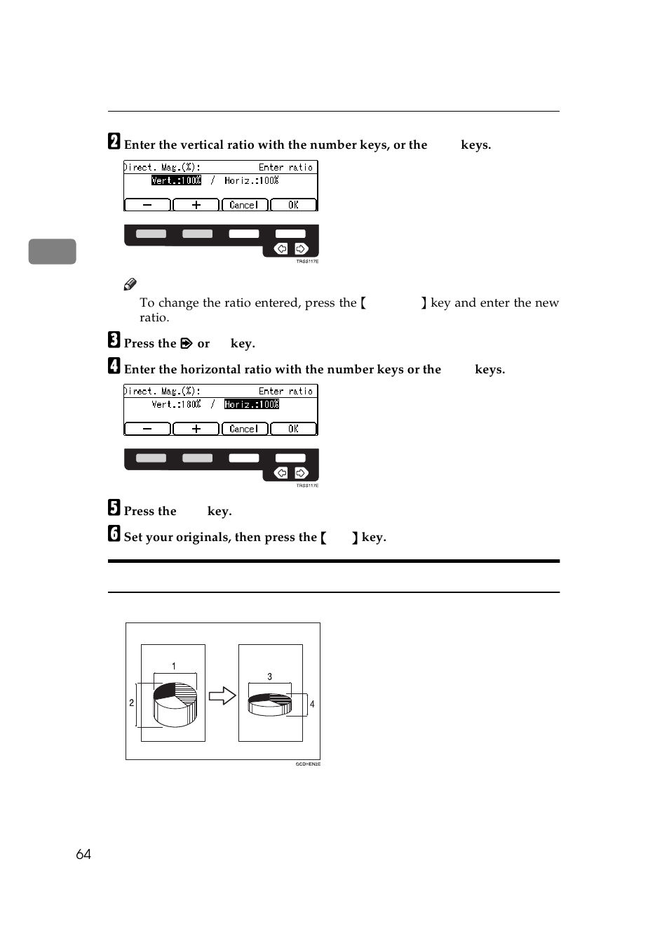 Directional size magnification (inch) | Lanier 5625 User Manual | Page 76 / 180