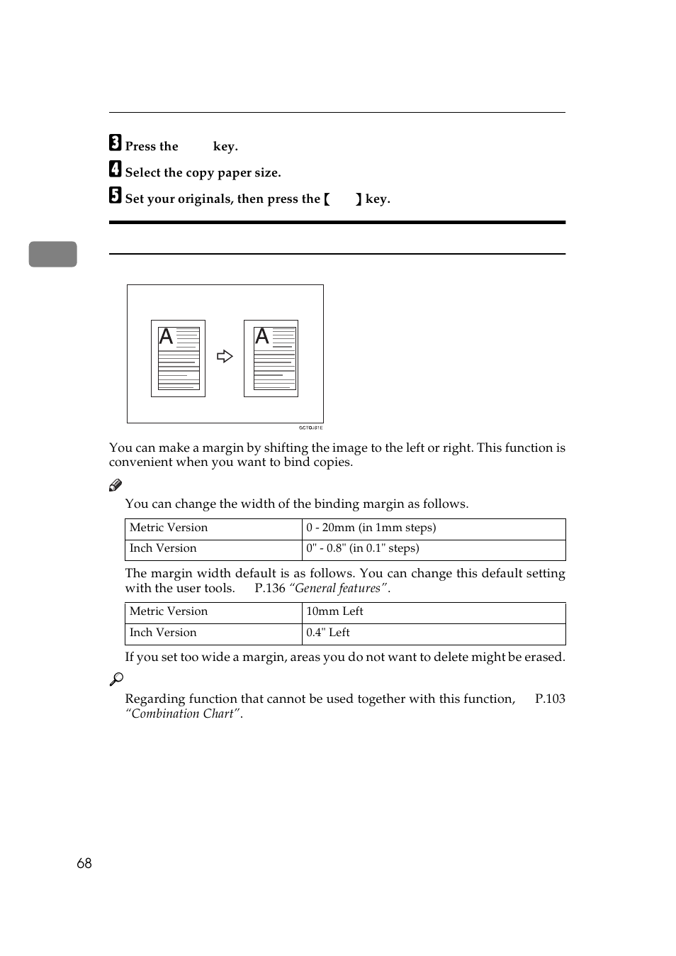 Margin adjustment | Lanier 5625 User Manual | Page 80 / 180