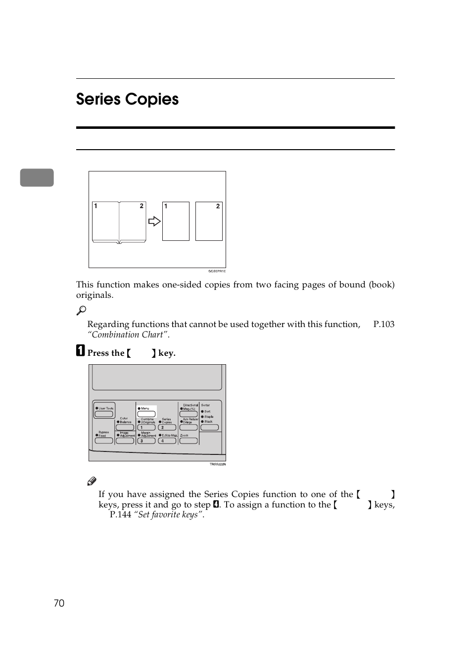 Series copies, Book ® 1 sided, Book | 1 sided, 2series copies, Book → 1 sided | Lanier 5625 User Manual | Page 82 / 180