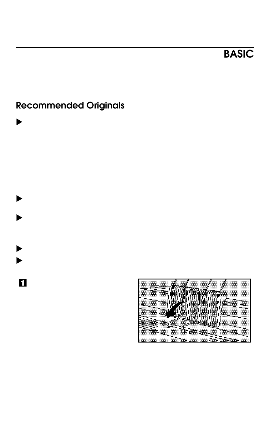 Basic, Recommended originals | Lanier LW 210 User Manual | Page 12 / 72