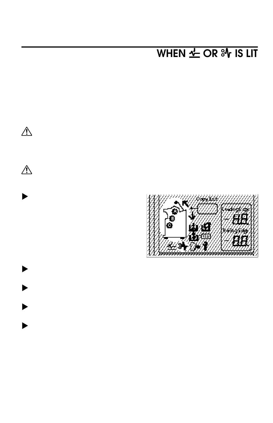 When or is lit, When a or x is lit | Lanier LW 210 User Manual | Page 41 / 72