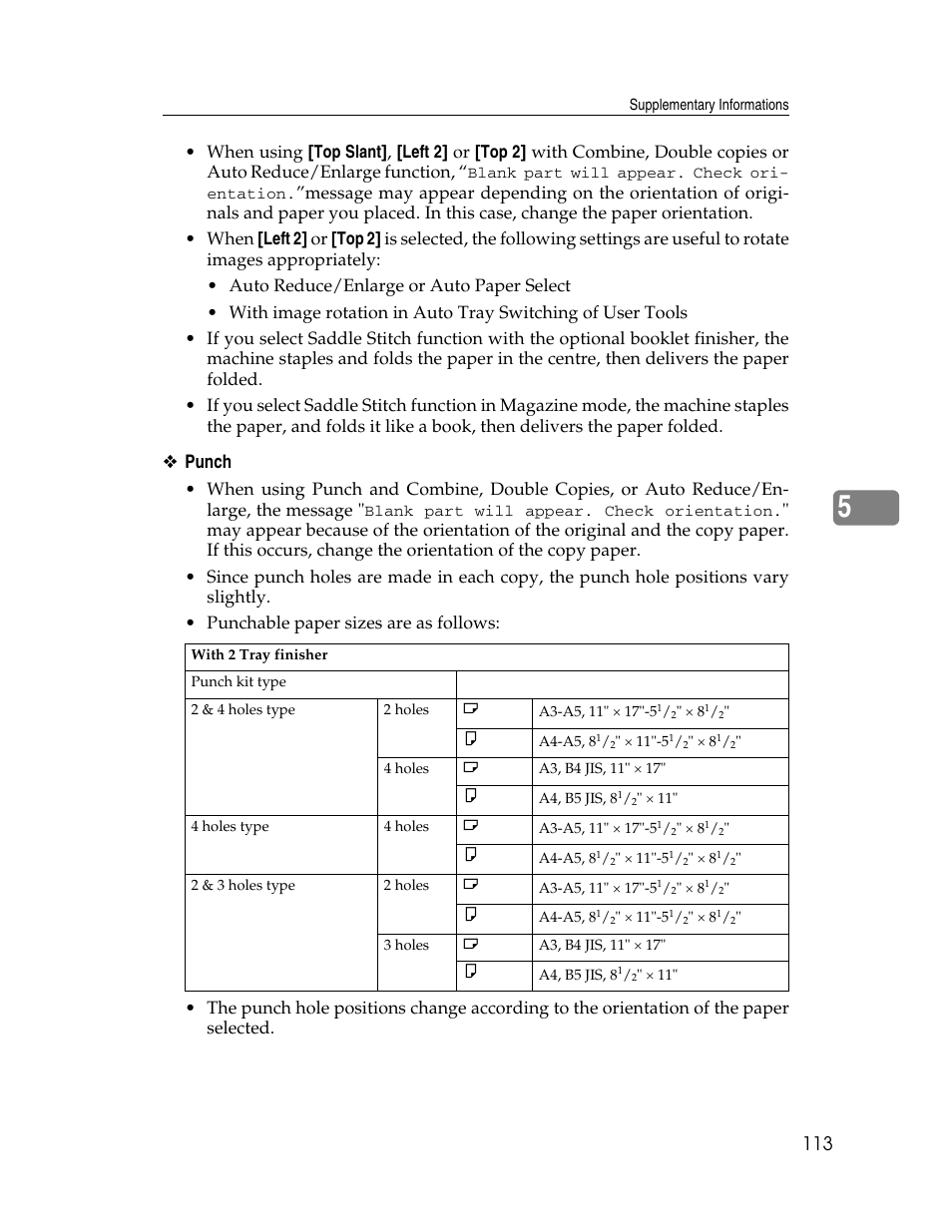 Punch | Lanier LD235 User Manual | Page 123 / 134