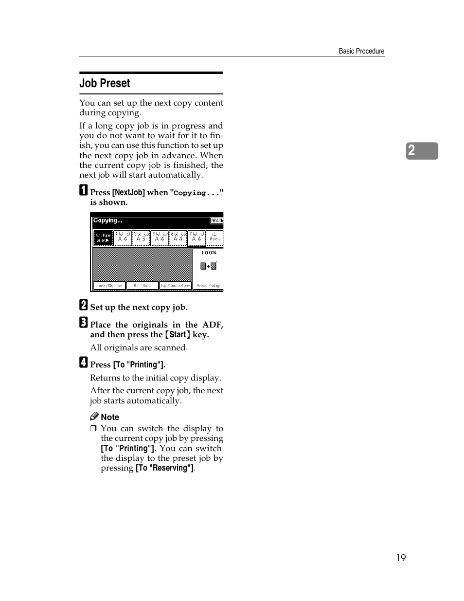 Job preset | Lanier LD235 User Manual | Page 29 / 134