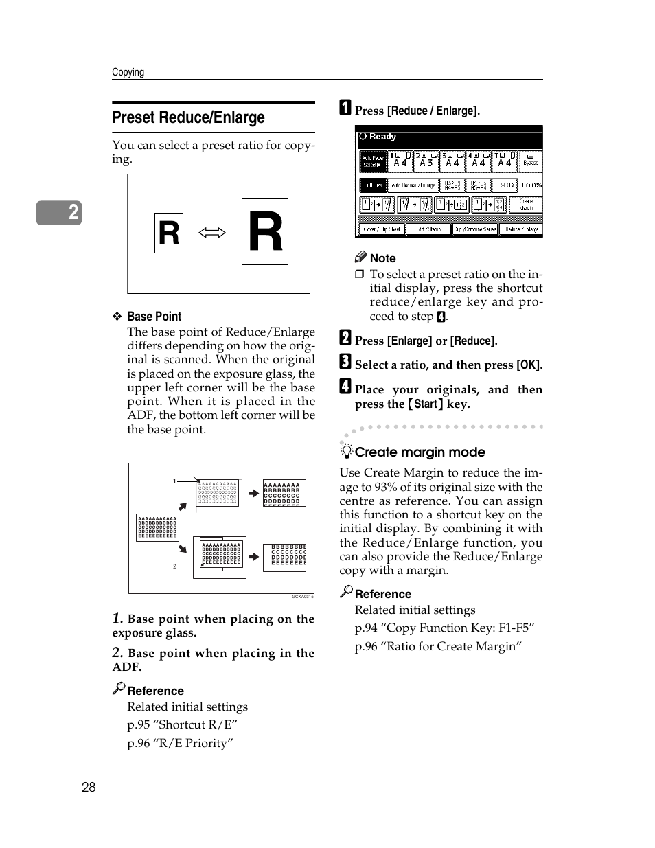 Preset reduce/enlarge | Lanier LD235 User Manual | Page 38 / 134