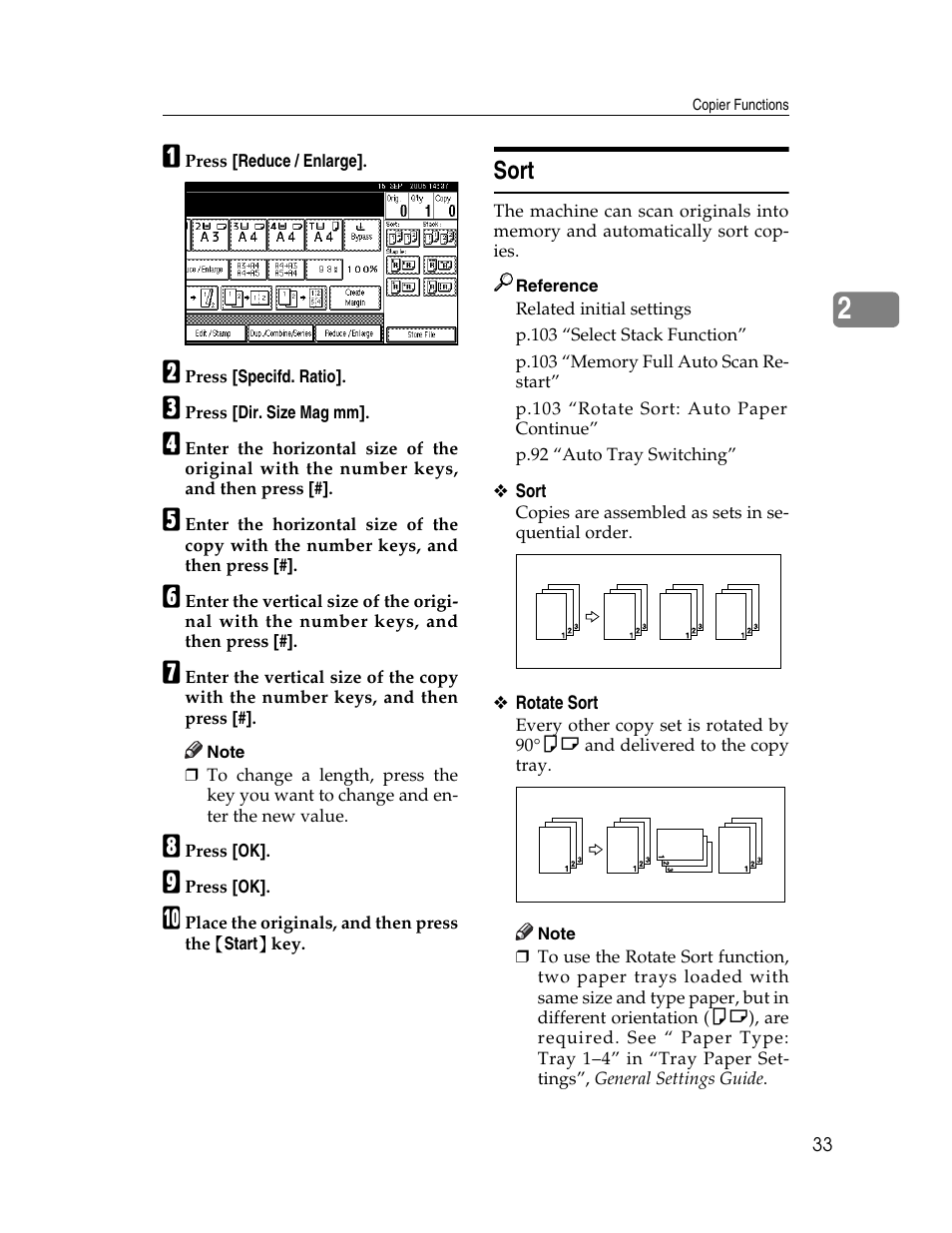 Sort | Lanier LD235 User Manual | Page 43 / 134